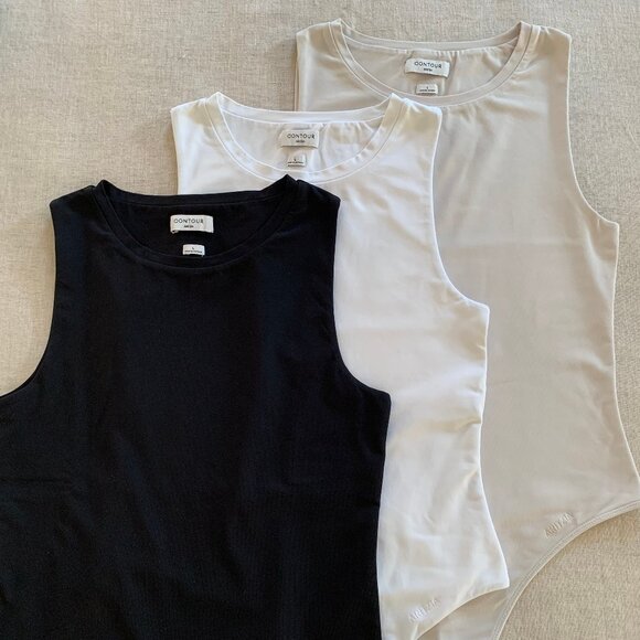 Aritzia Original Contour Crew Bodysuit Bundle — 3 Colors, Size Large - Picture 1 of 1